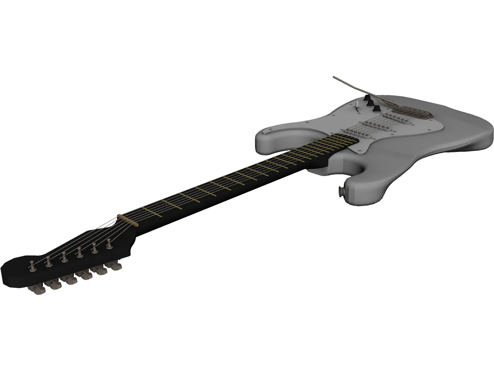 Fender Guitar 3D Model main preview