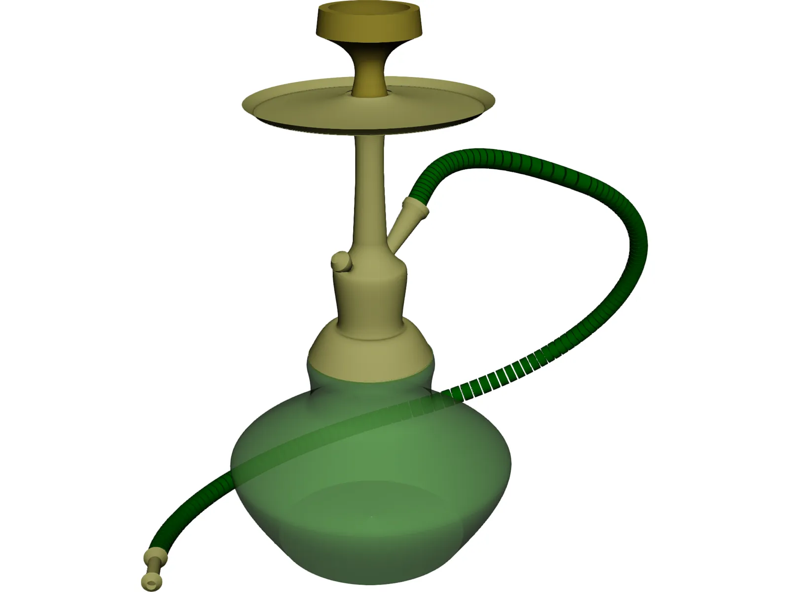 Hookah 3D Model main preview