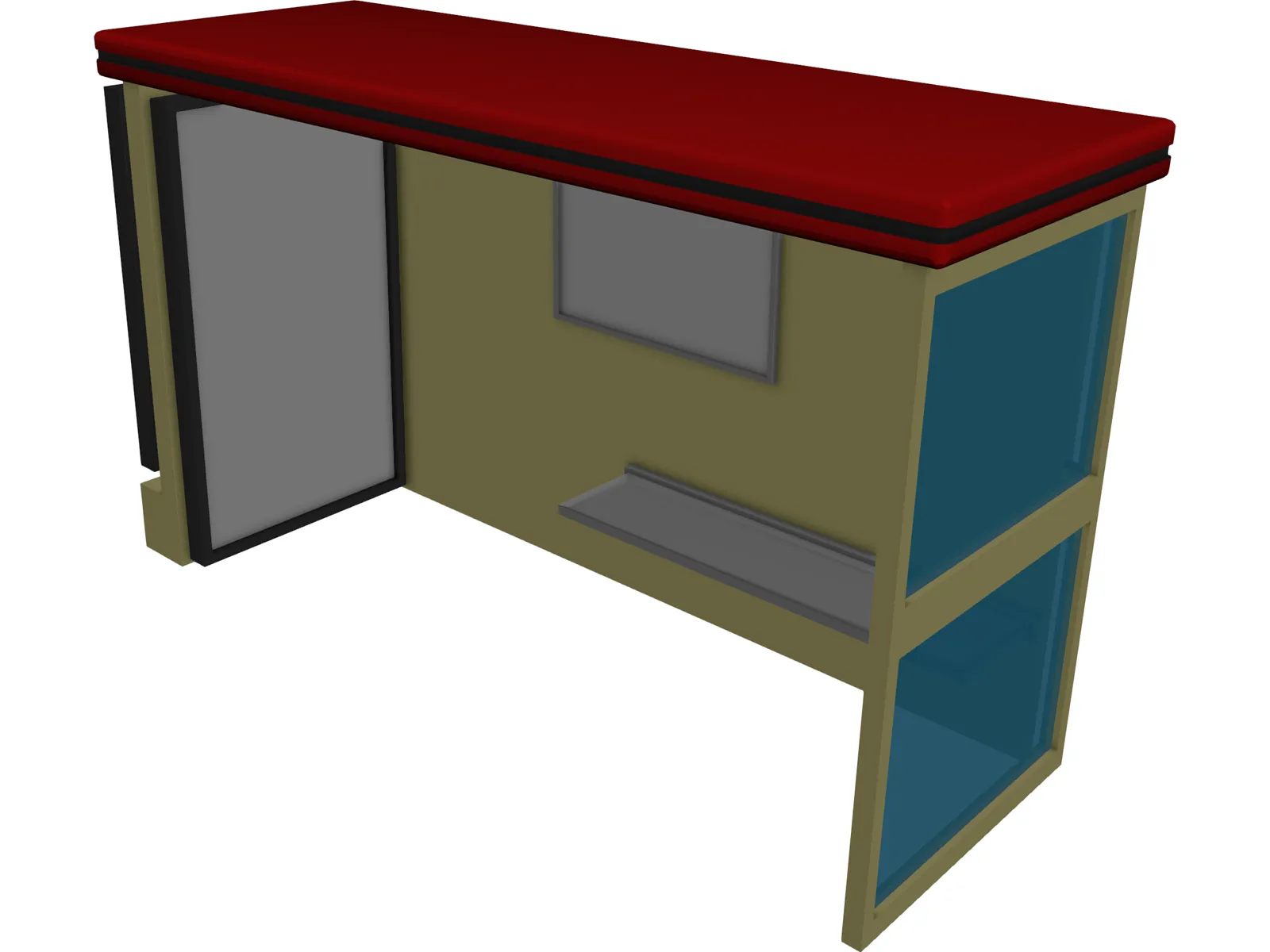 Bus Stop 3D Model main preview