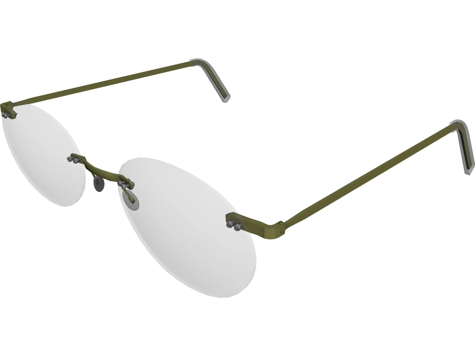 Glasses Woman 3D Model main preview