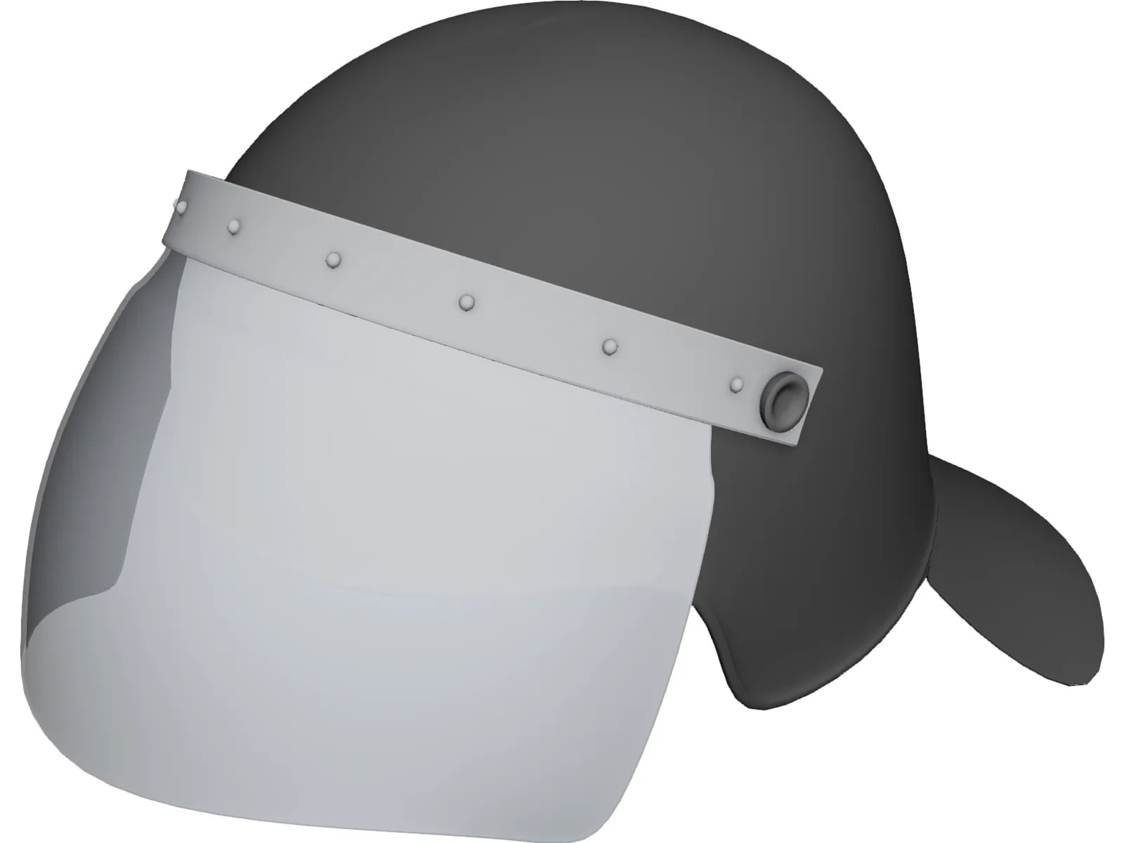 Anti-Riot Police Helmet 3D Model main preview