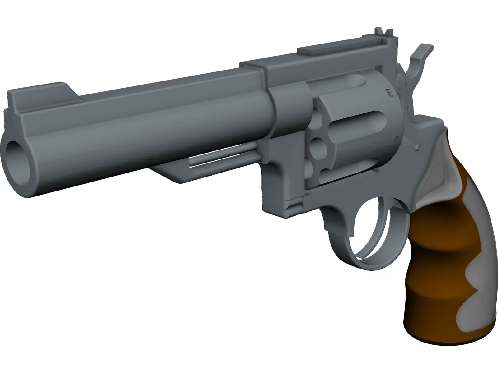 Smith and Wesson Revolver 3D Model main preview