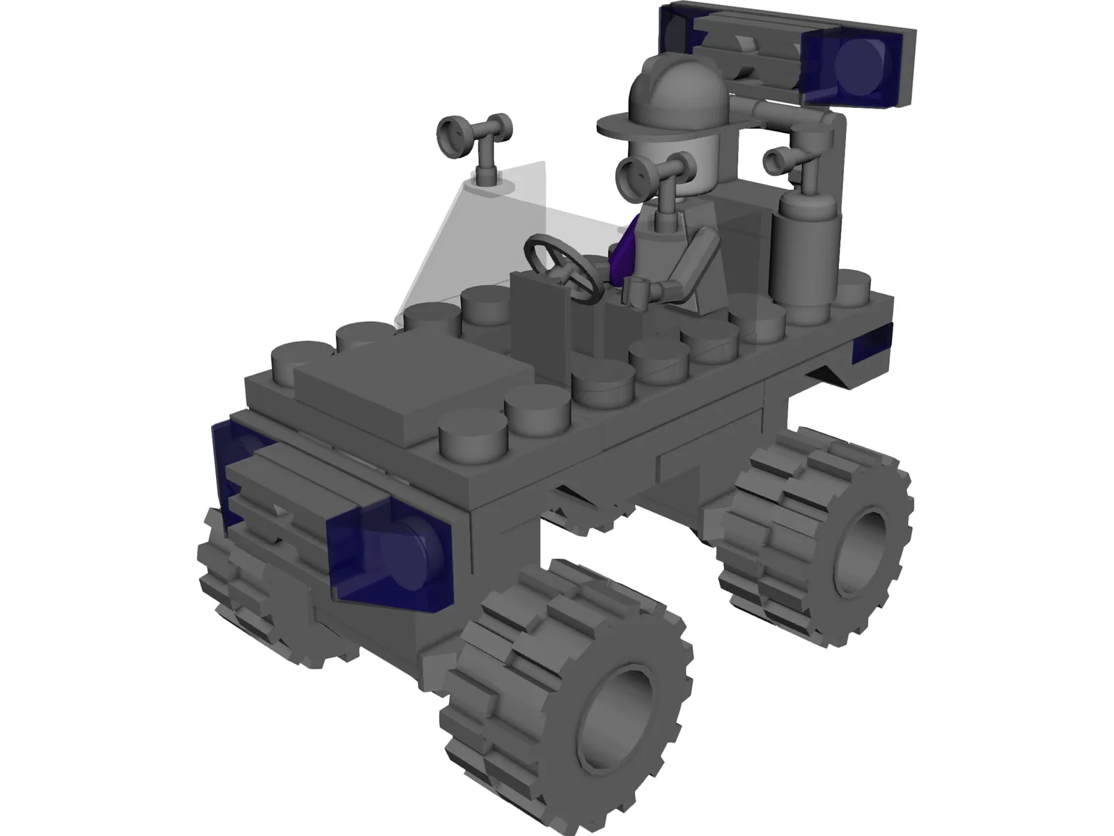 Lego Fire Truck 3D Model main preview