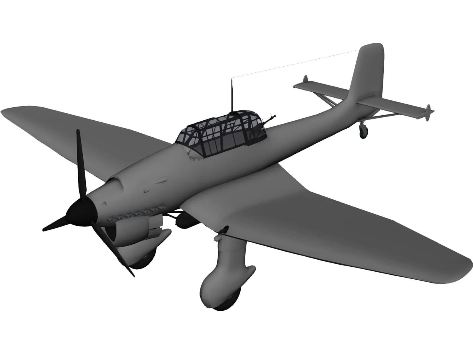 Junkers Ju 87 3D Model main preview