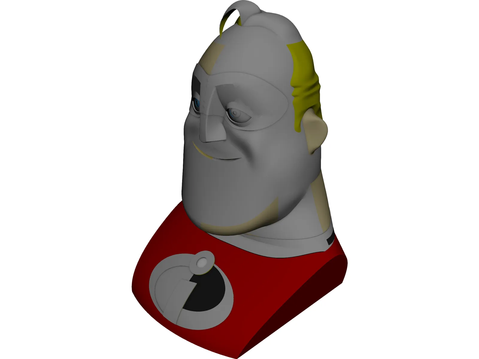 Mr. Incredible Head 3D Model main preview