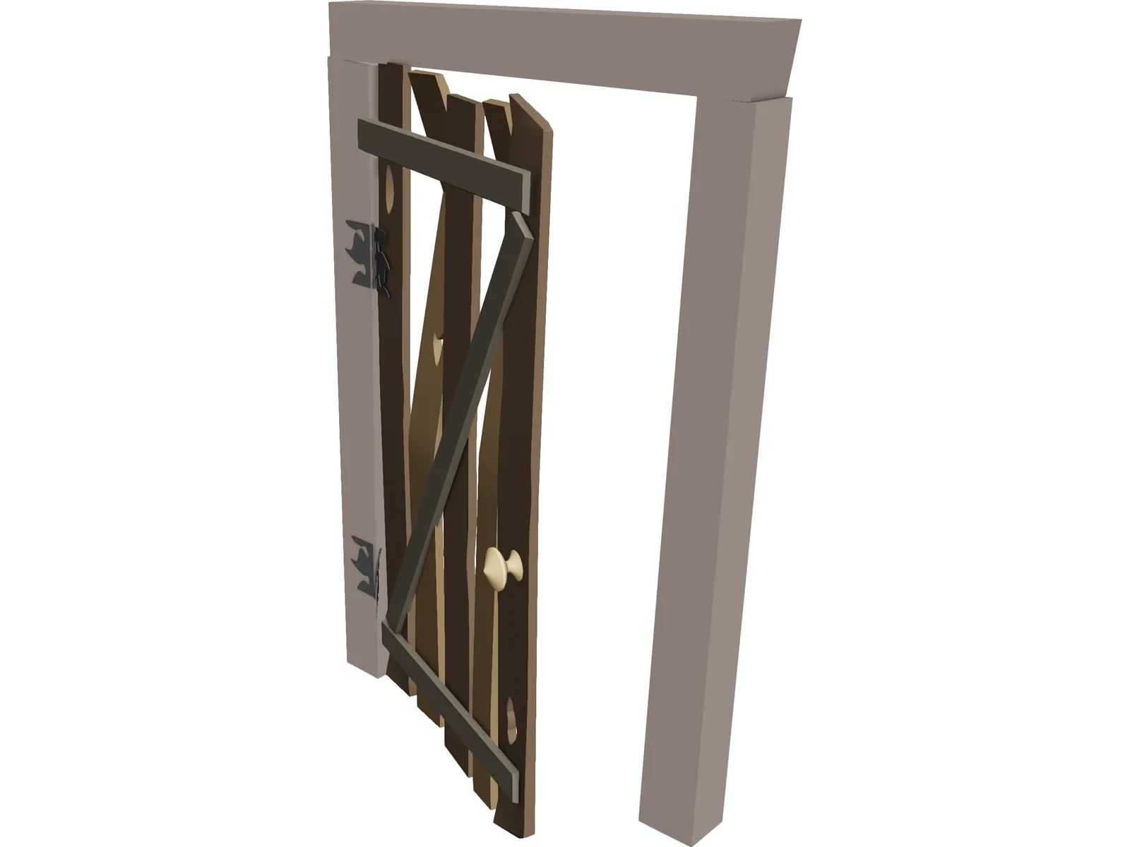 Old Door 3D Model main preview