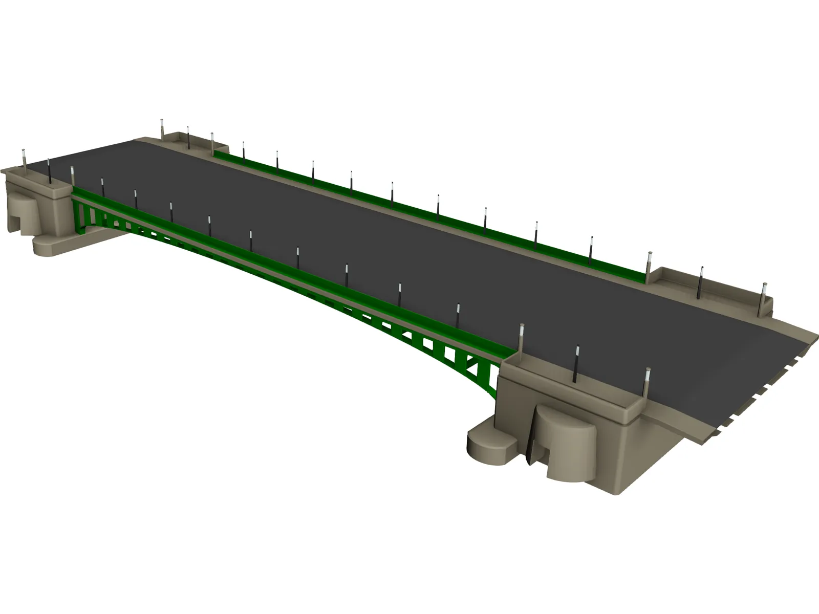 European Bridge 3D Model main preview