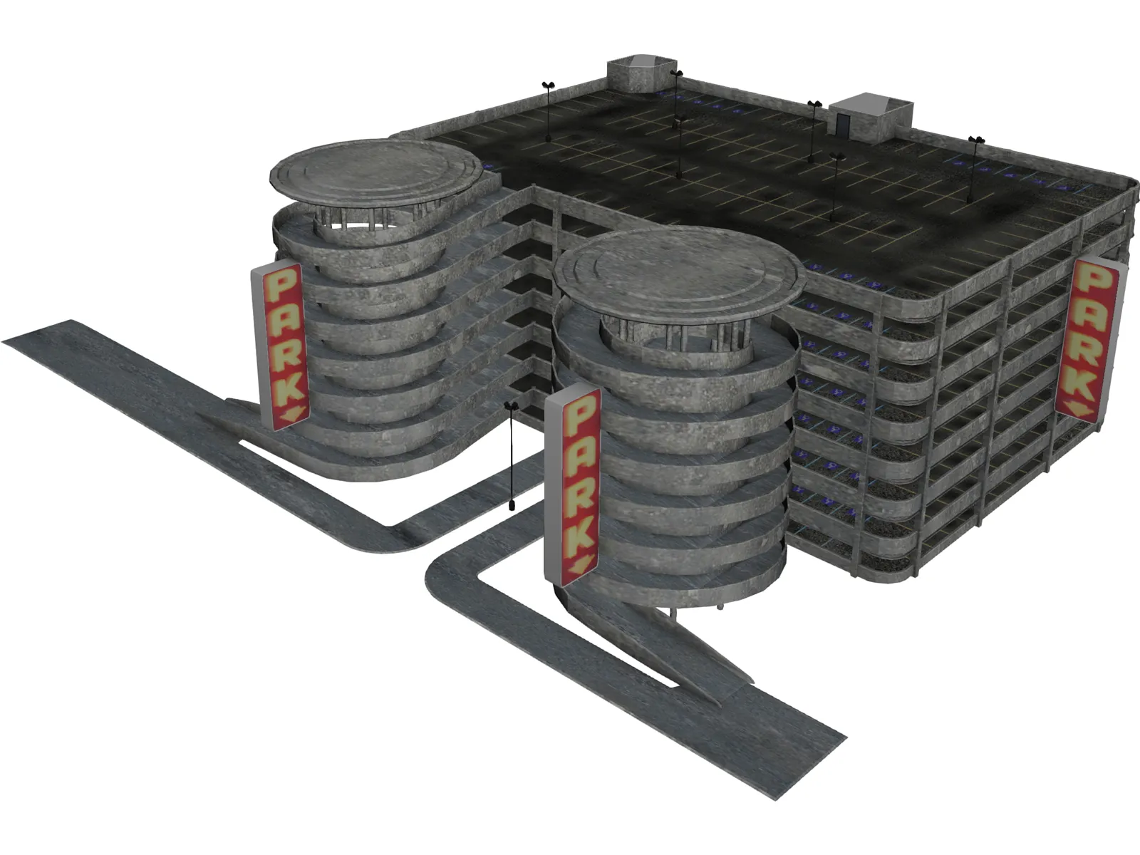 Parking Garage 3D Model main preview