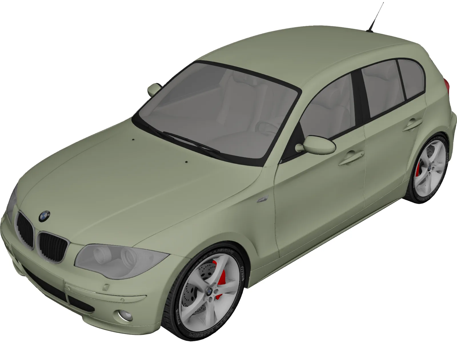 BMW 120i 3D Model main preview
