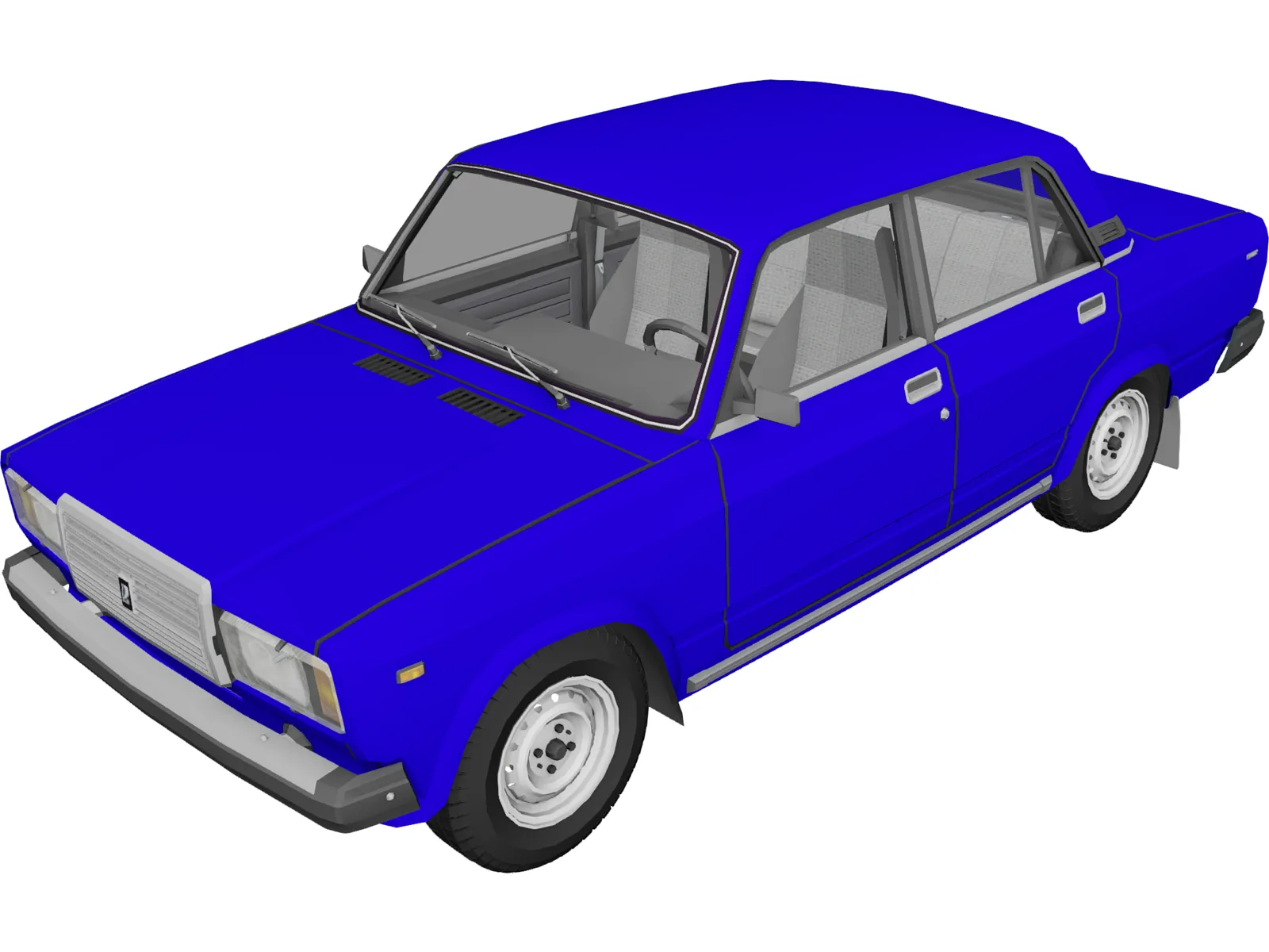 VAZ 2107 3D Model main preview