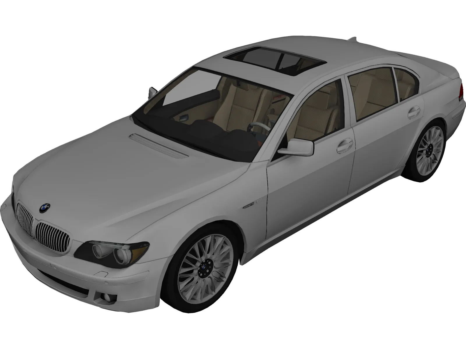 BMW 760iL 3D Model main preview