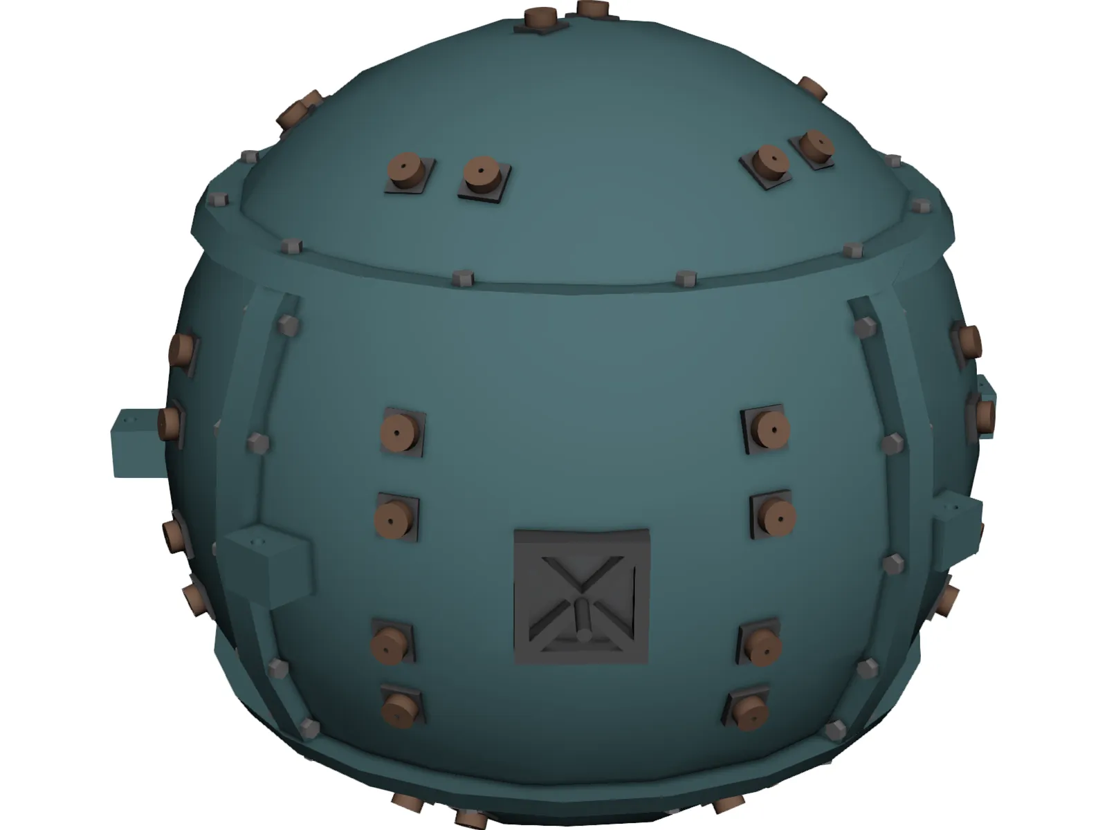 Trinity Atomic Bomb 3D Model main preview