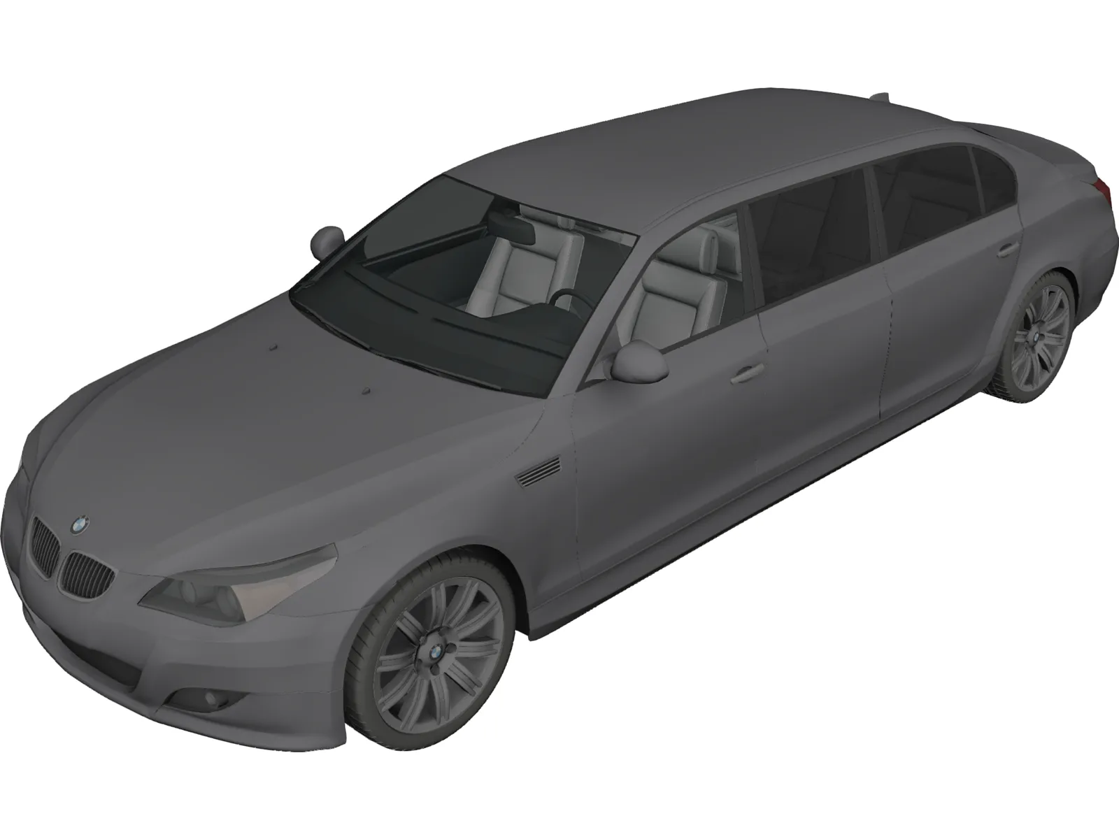 BMW M5 Limo 3D Model main preview