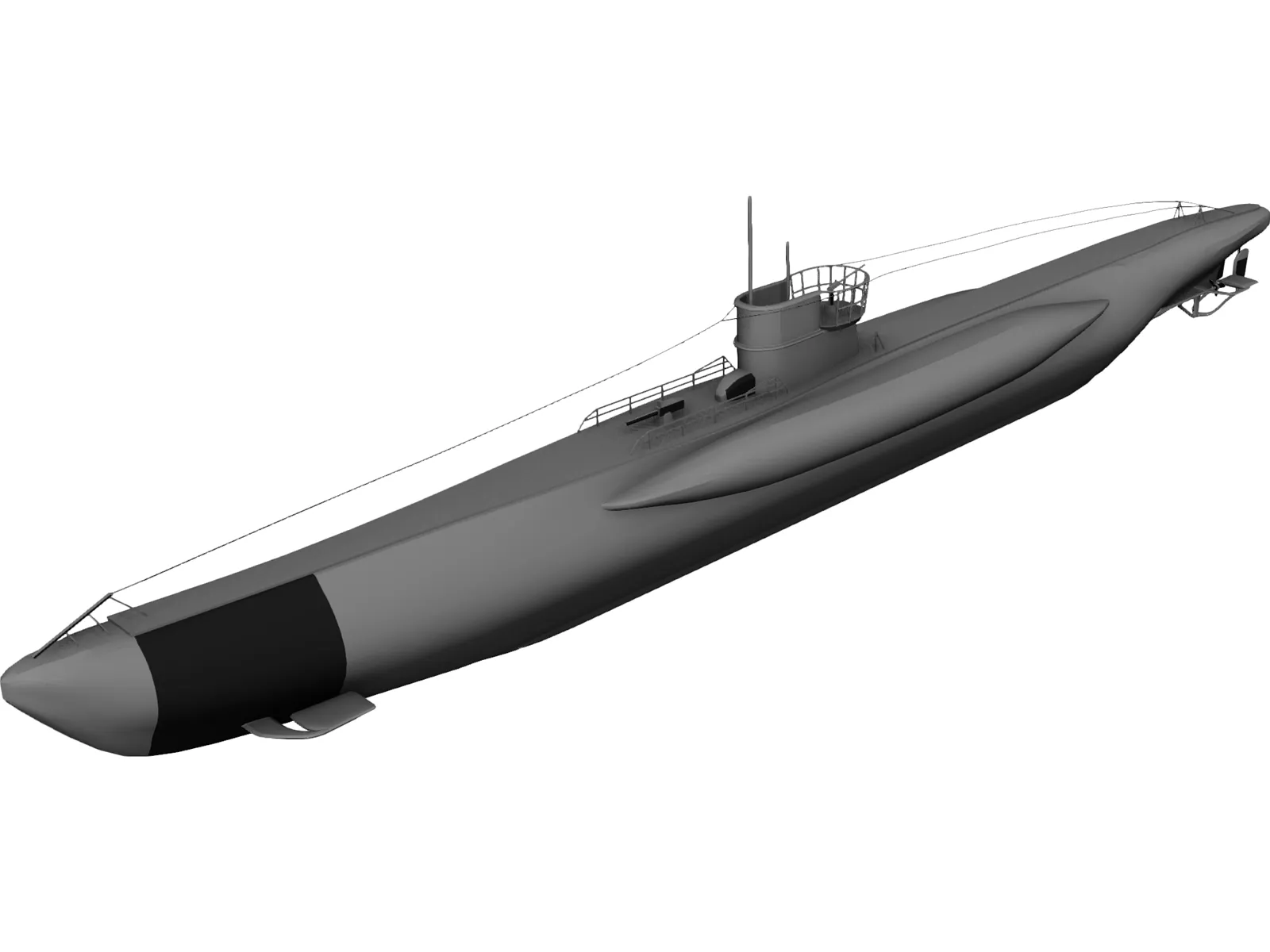 U boot VII 3D Model main preview