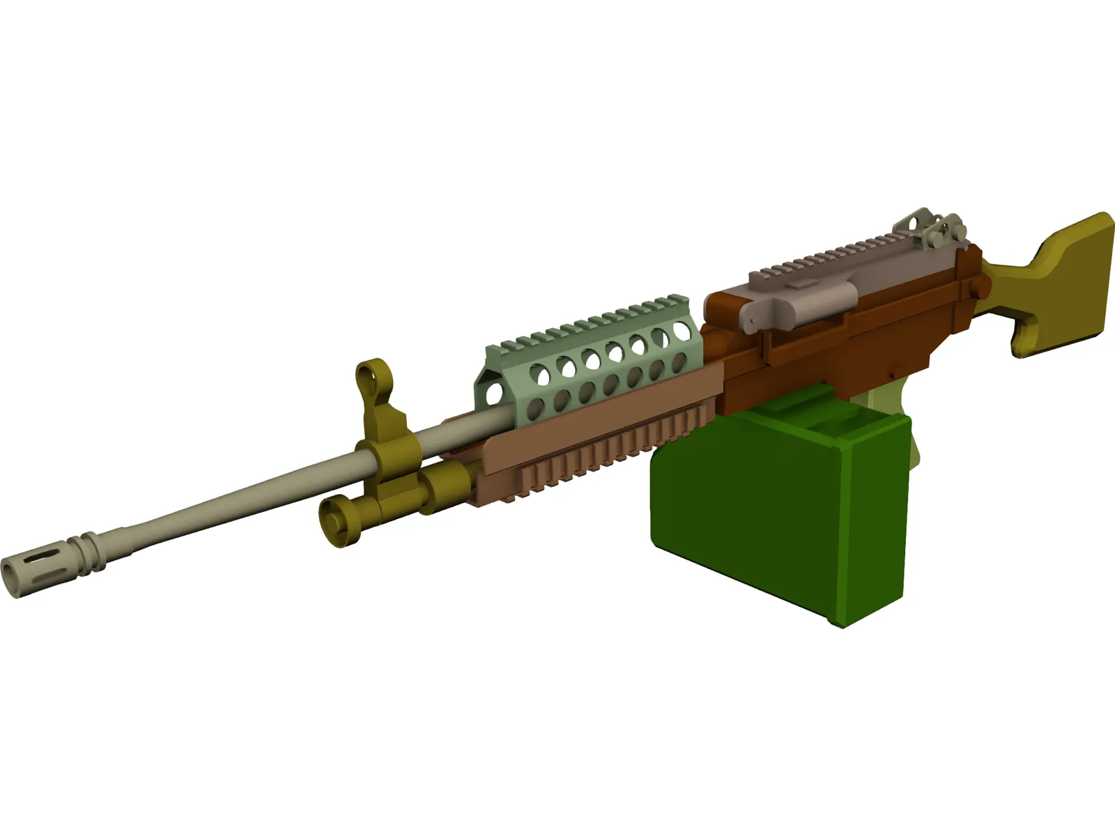 M249 3D Model main preview
