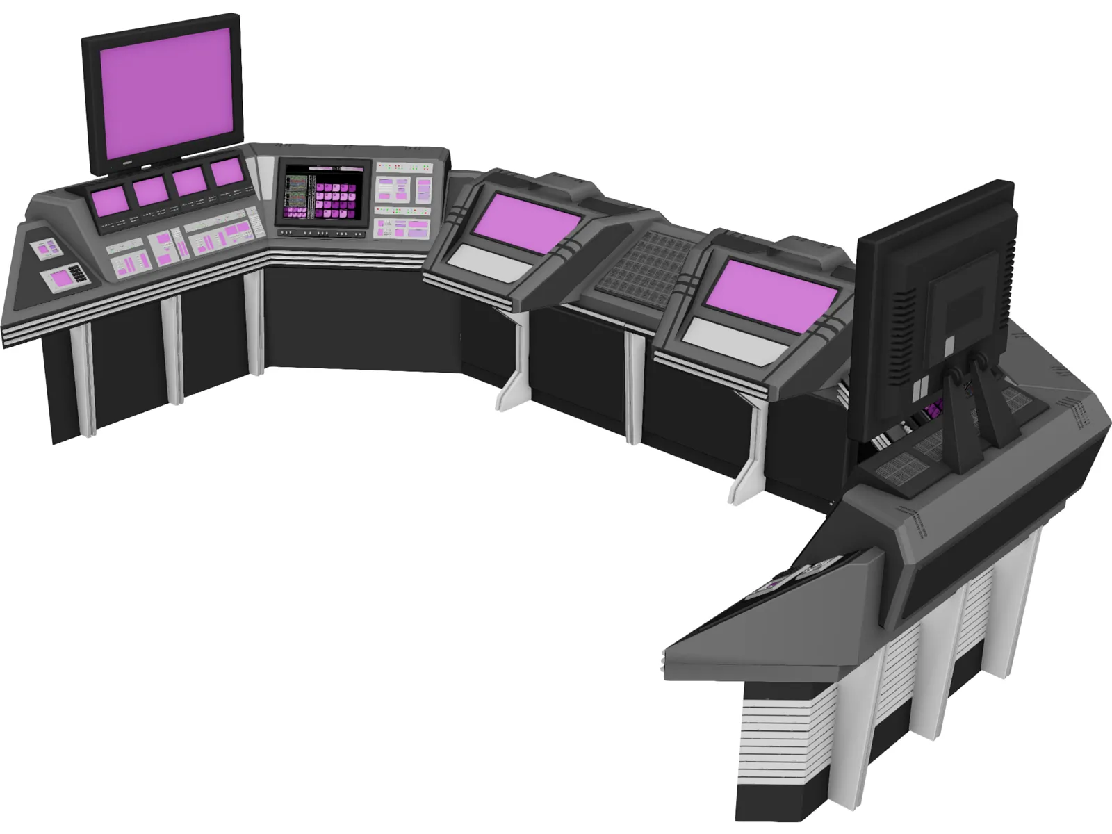 Workstation Console 3D Model main preview