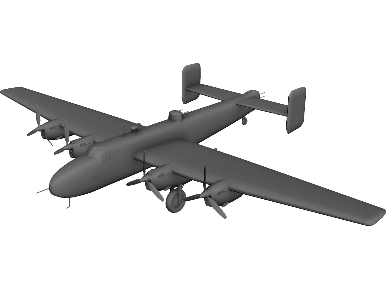 Handley Page Halifax B.III 3D Model main preview