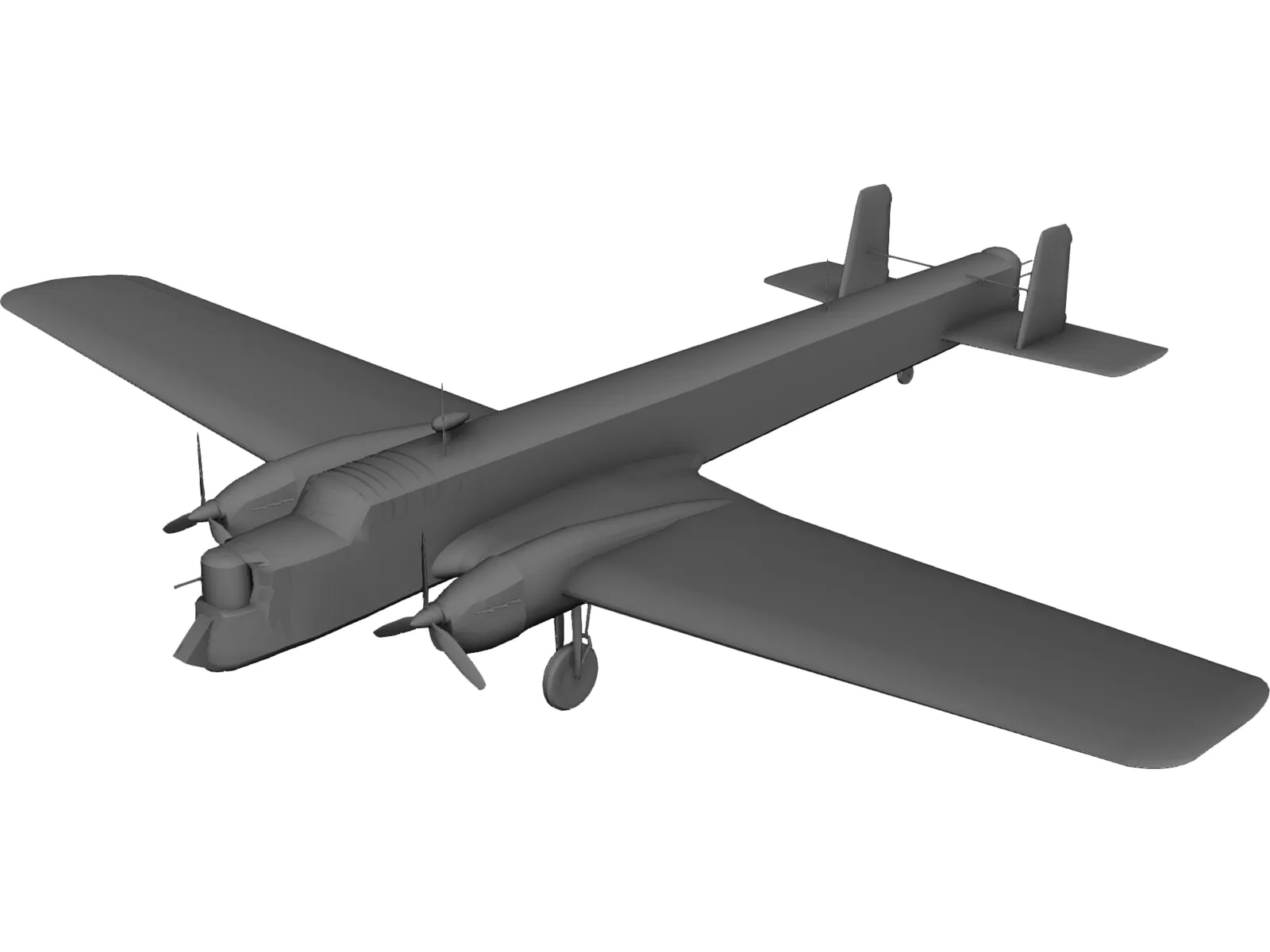 Armstrong Whitworth Whitley 3D Model main preview