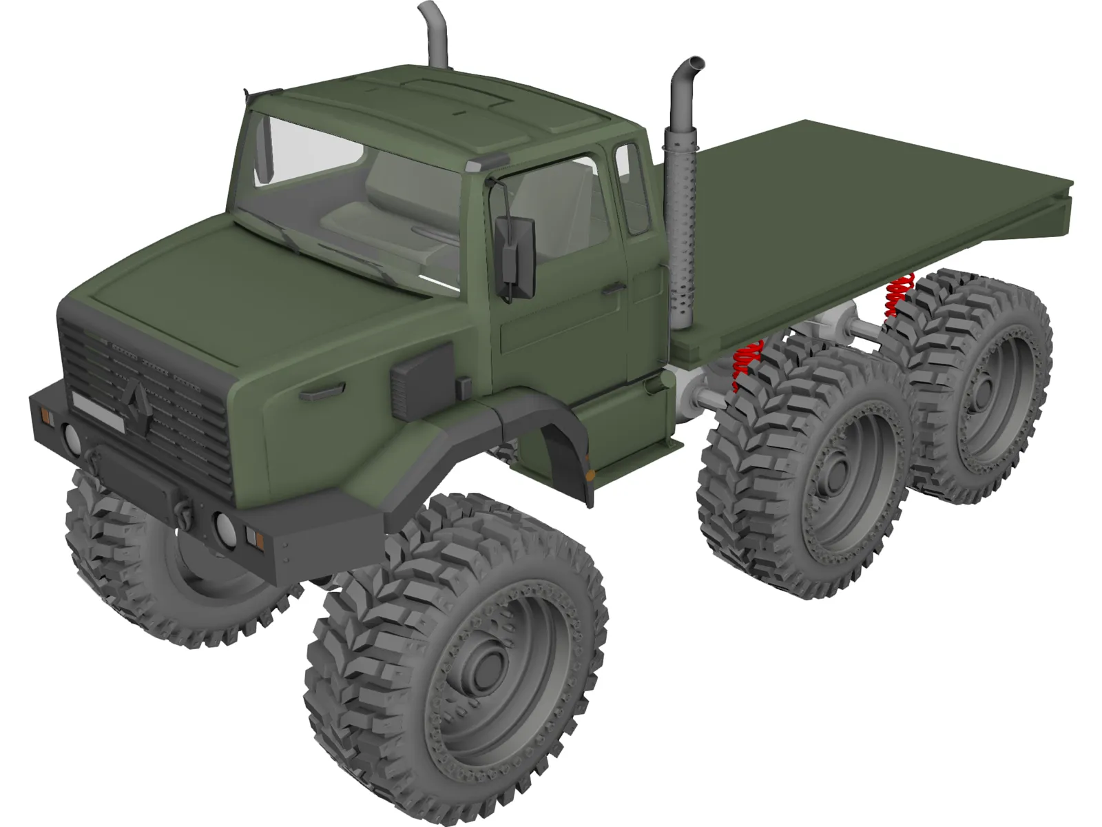Military Truck 6x6 3D Model main preview