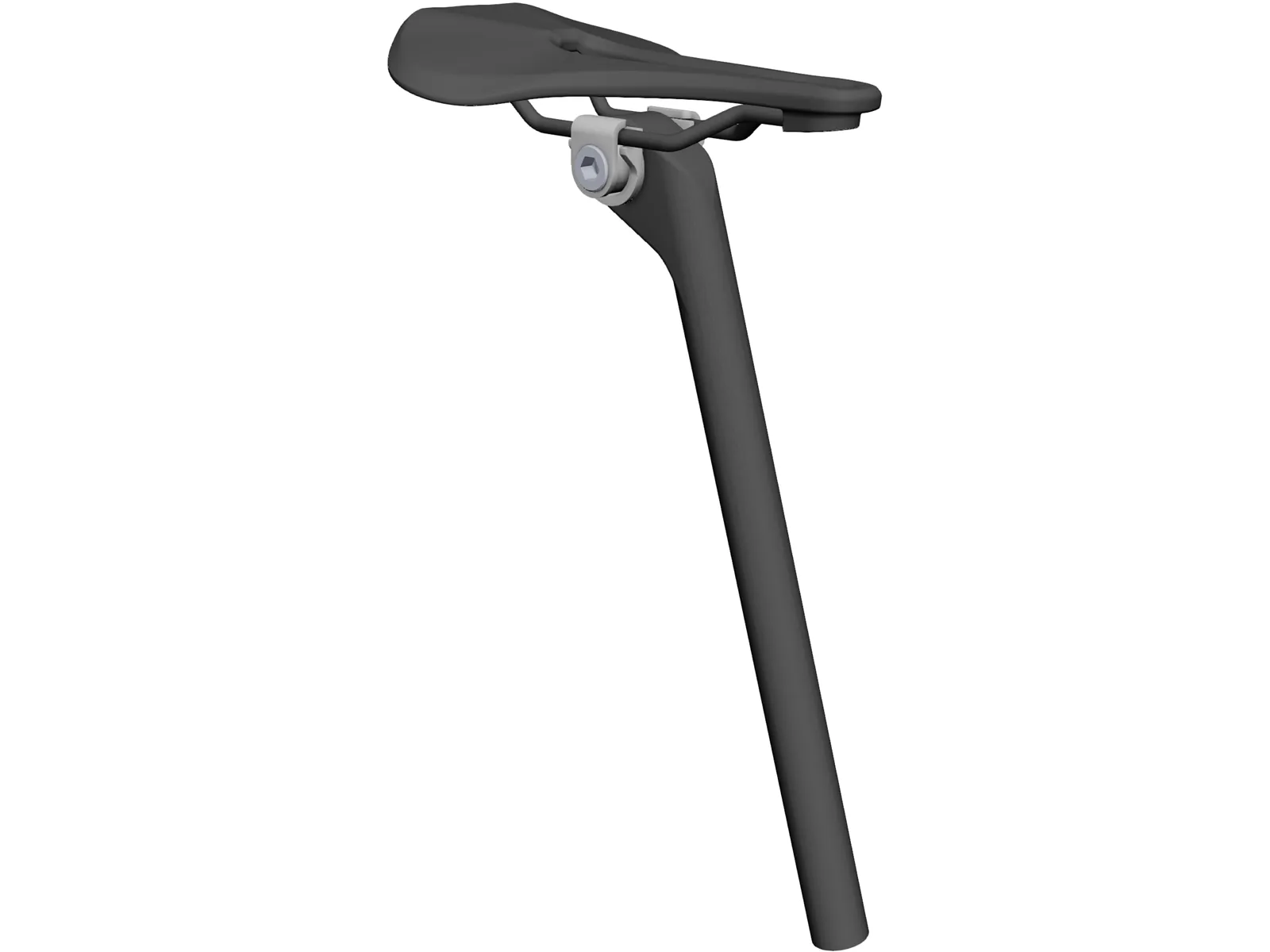 Seat Post with Saddle 3D Model main preview
