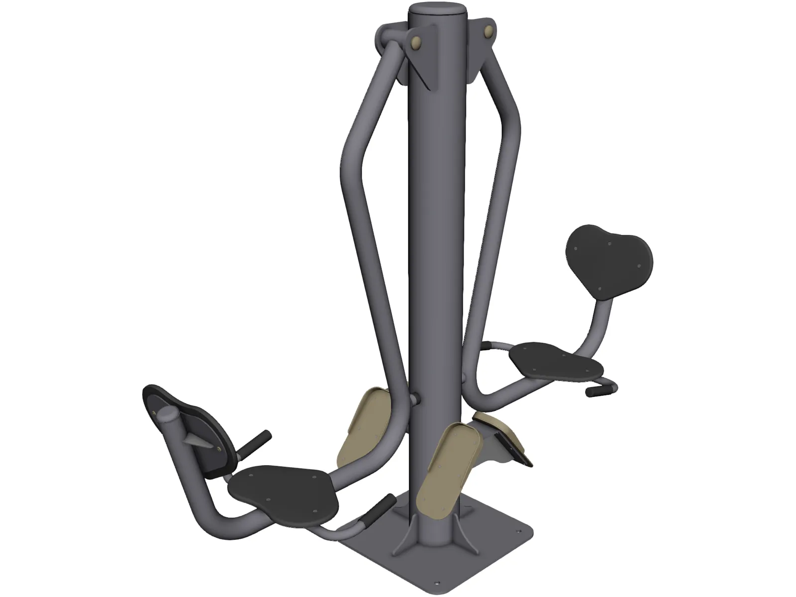 TR-4A Fitness Equipment 3D Model main preview