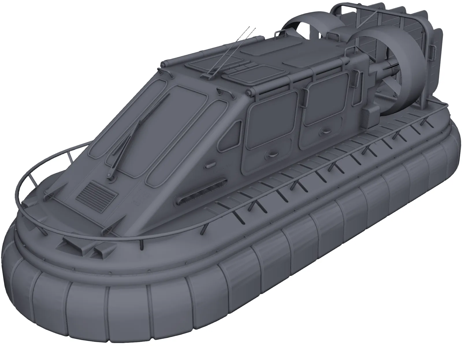 Hovercraft 3D Model main preview
