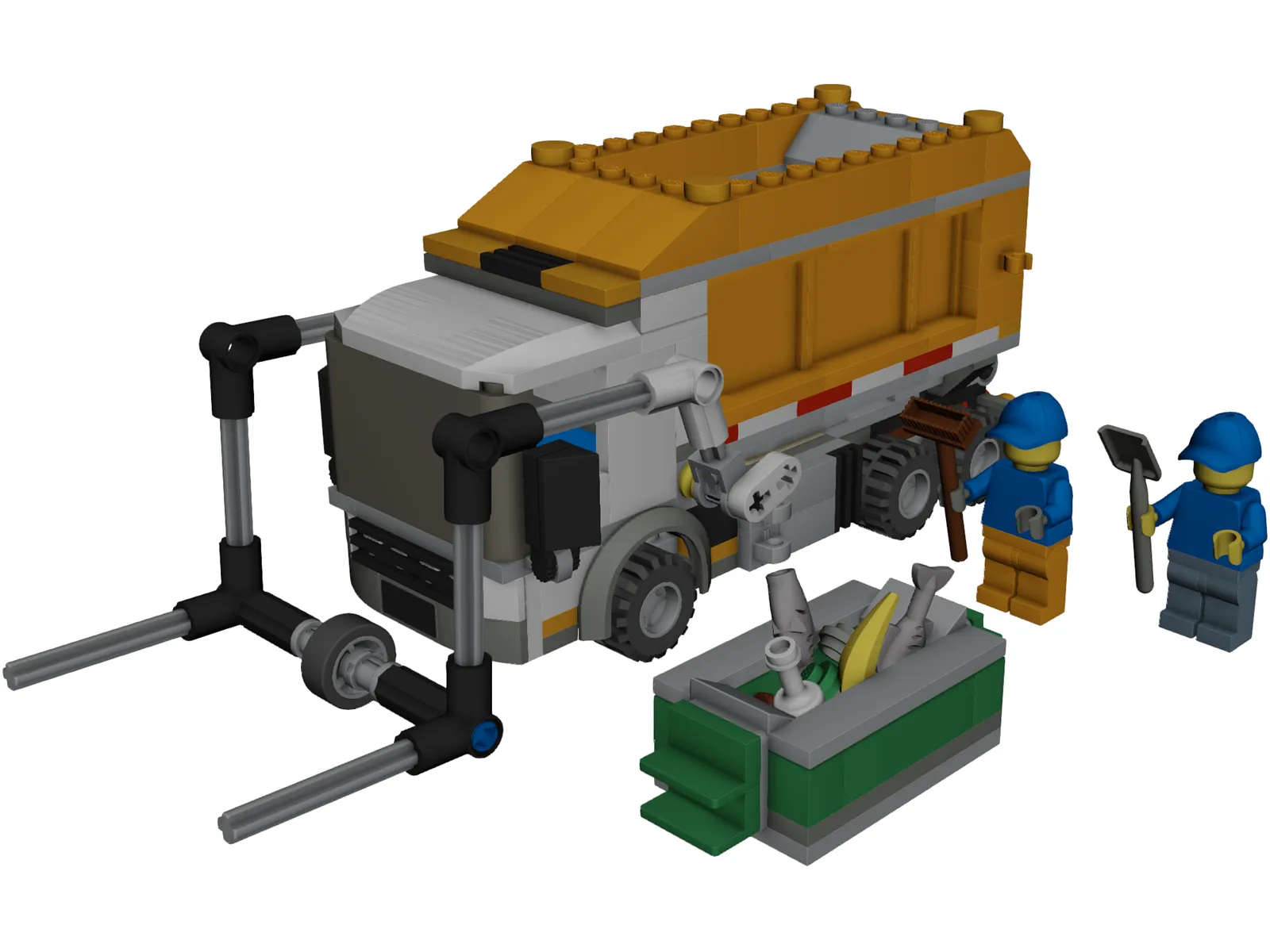LEGO City Garbage Truck 3D Model main preview