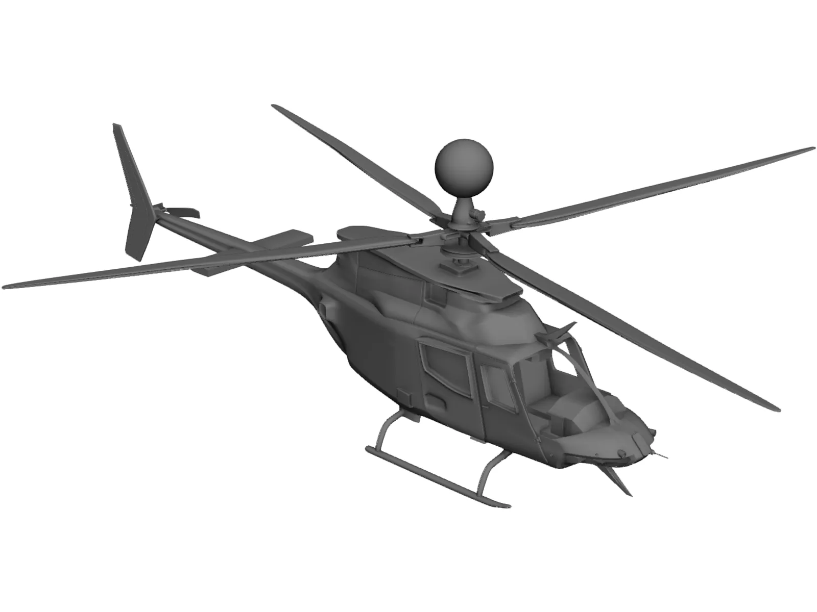 Bell OH-58 3D Model main preview