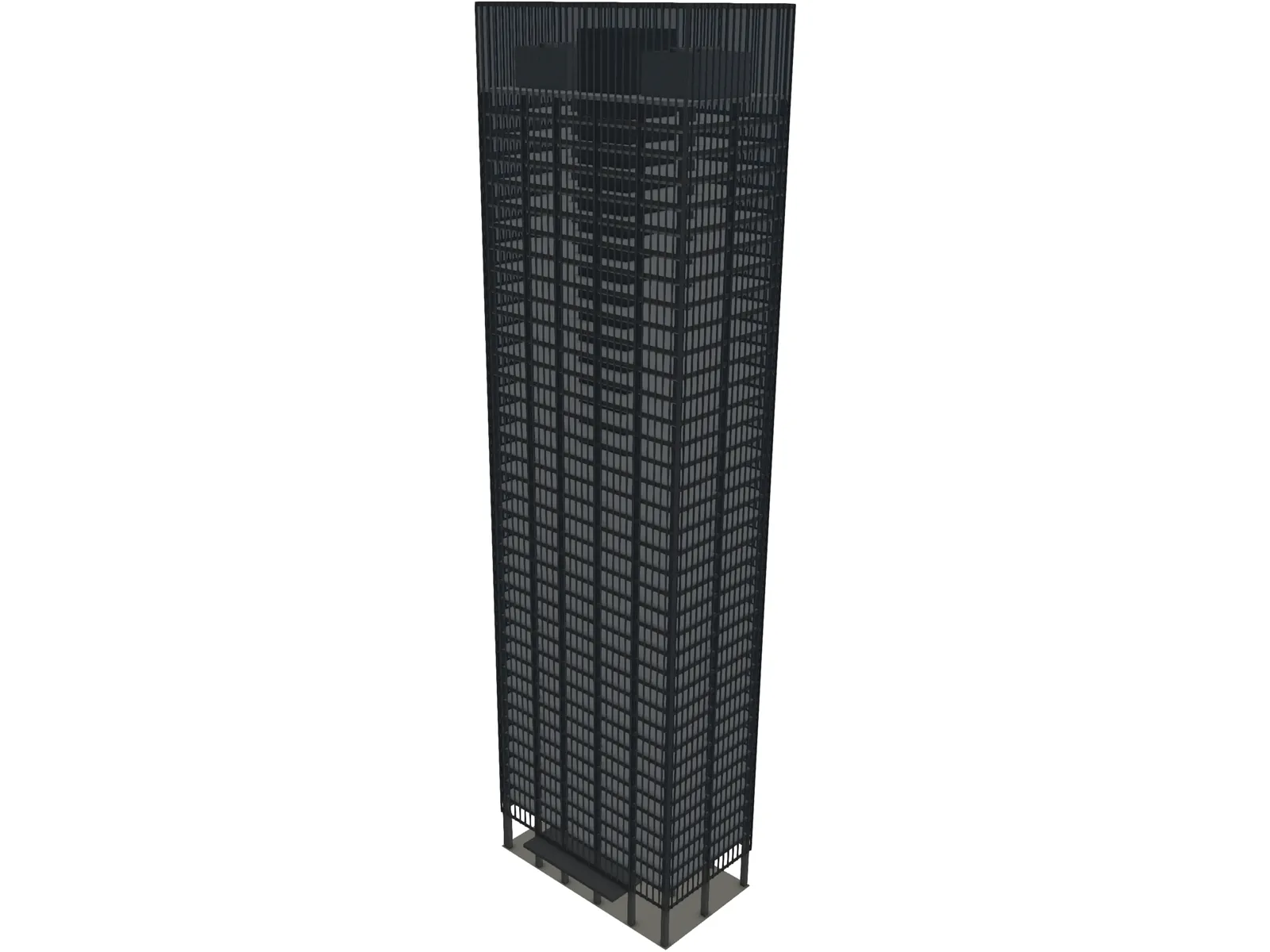 Seagram Tower 3D Model main preview