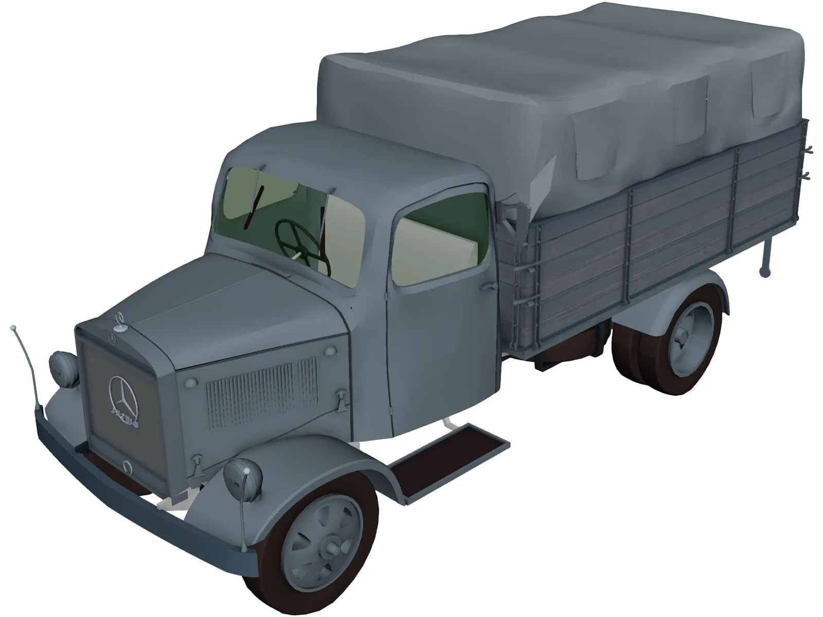 Mercedes-Benz Truck 3D Model main preview