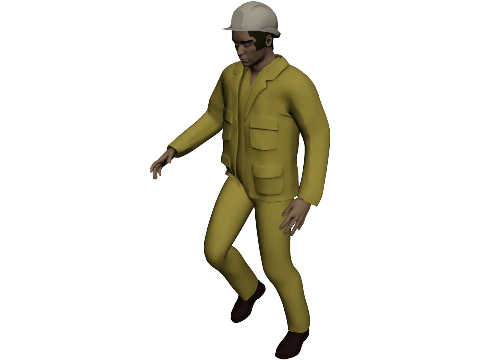 Male Worker Operator 3D Model main preview