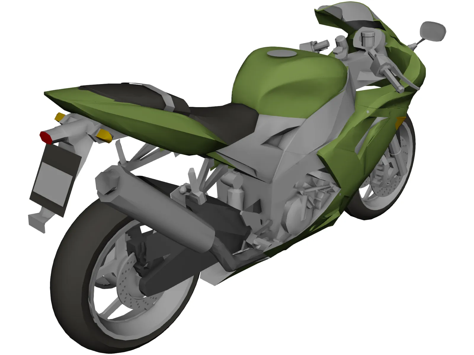Kawasaki Ninja 3D Model main preview