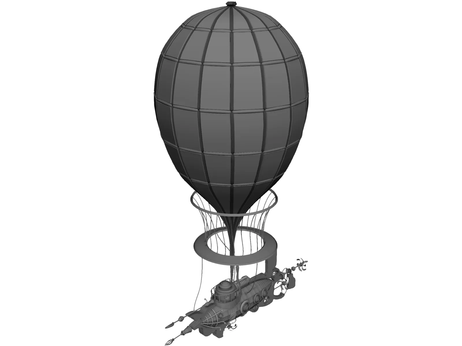 Airship 3D Model main preview