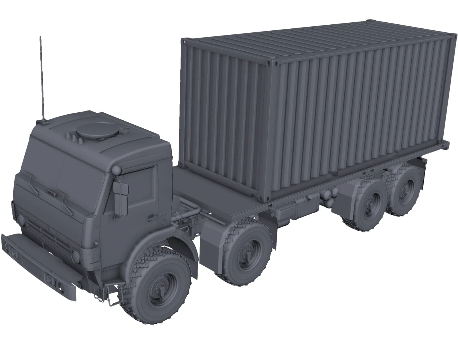 Kamaz 63501 8x8 3D Model main preview