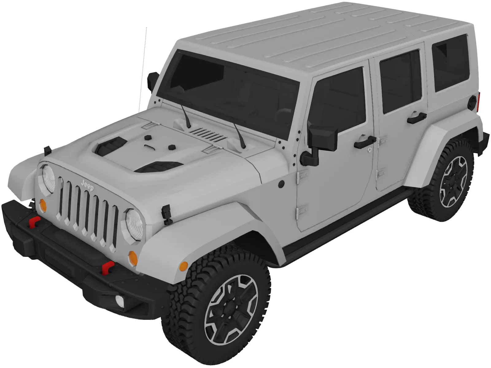 Jeep Wrangler (2014) 3D Model main preview