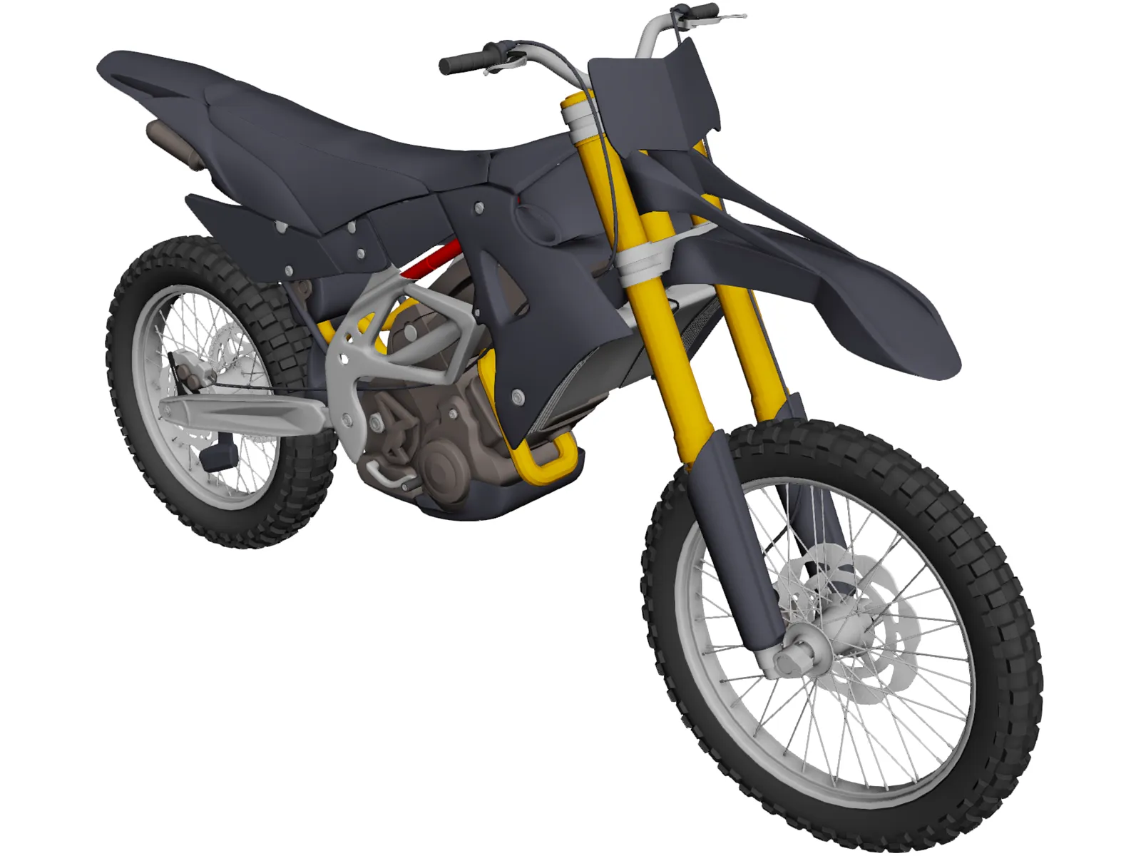 Motocross Bike 3D Model main preview