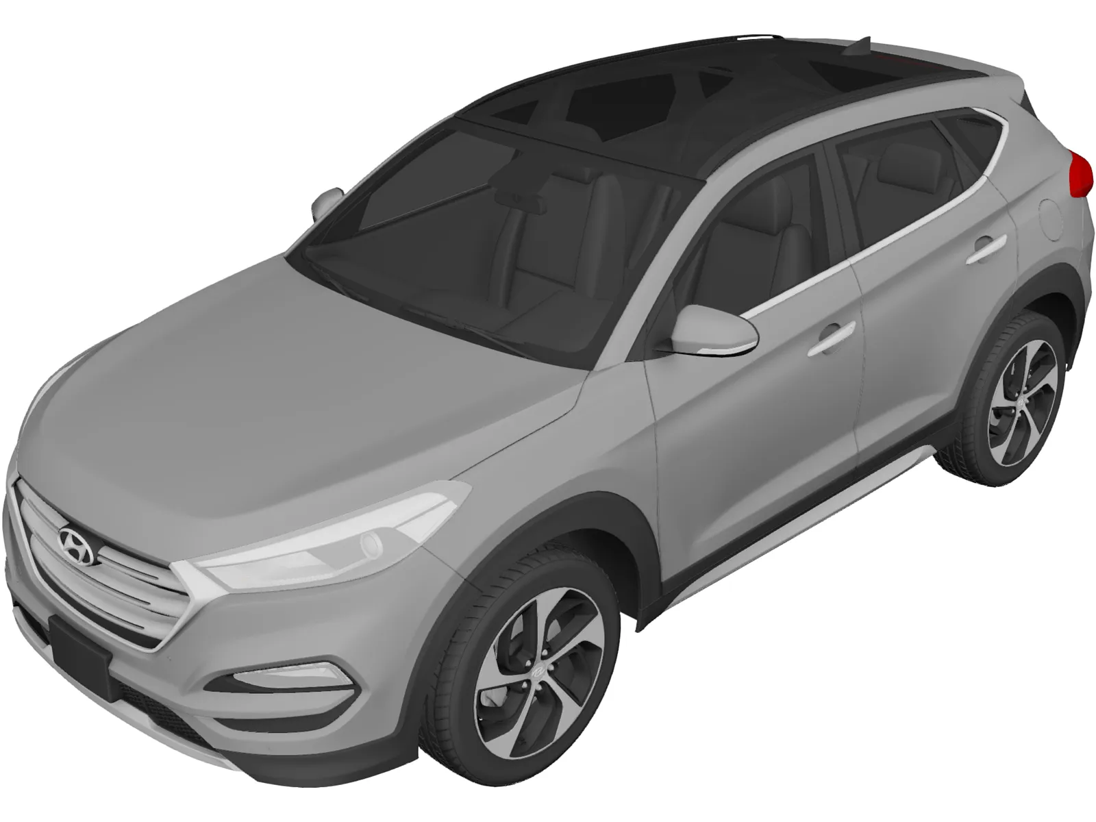 Hyundai Tucson (2019) 3D Model main preview