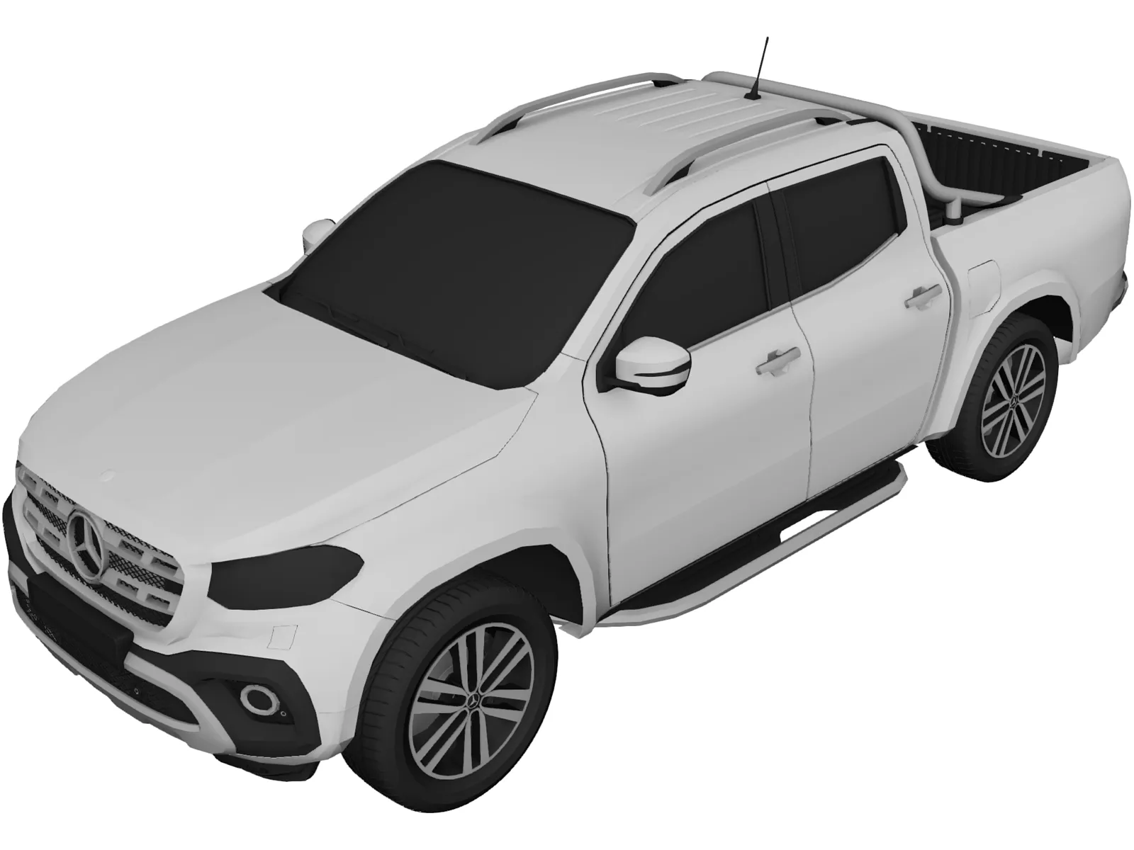 Mercedes-Benz X-class (2018) 3D Model main preview