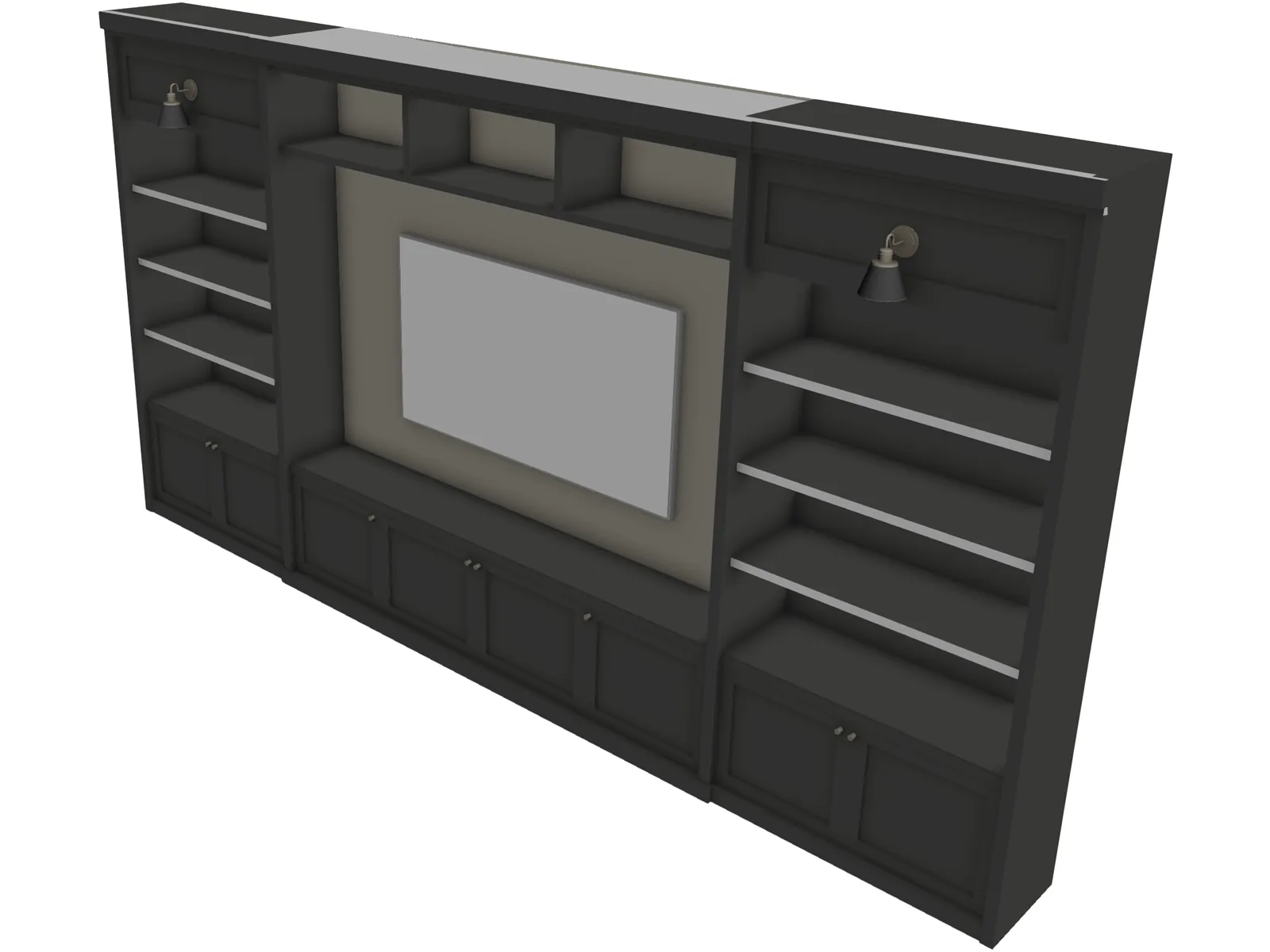 TV Unit 3D Model main preview