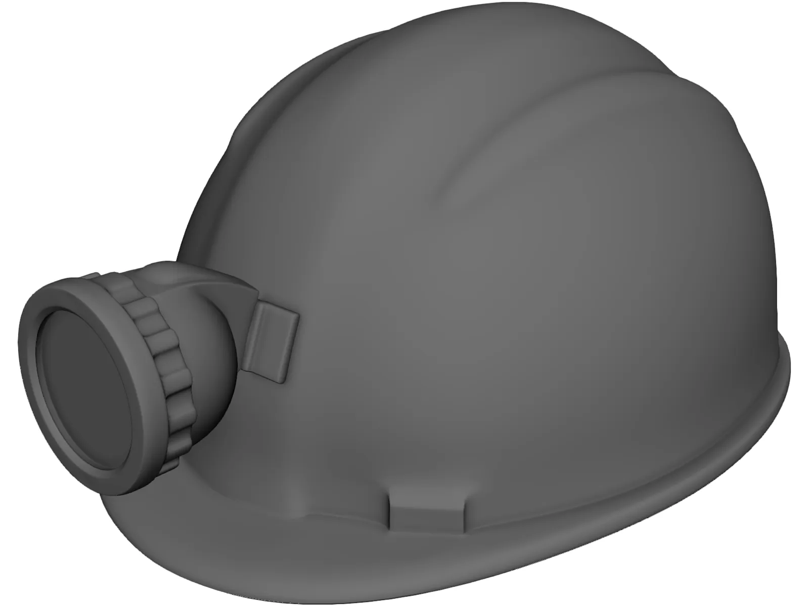 Miners Helmet with Head Lamp 3D Model main preview