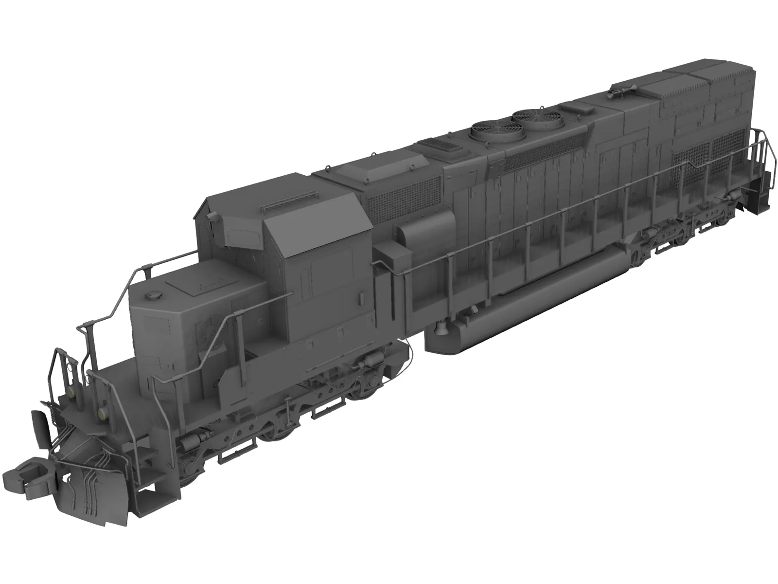 EMD SD40T 3D Model main preview