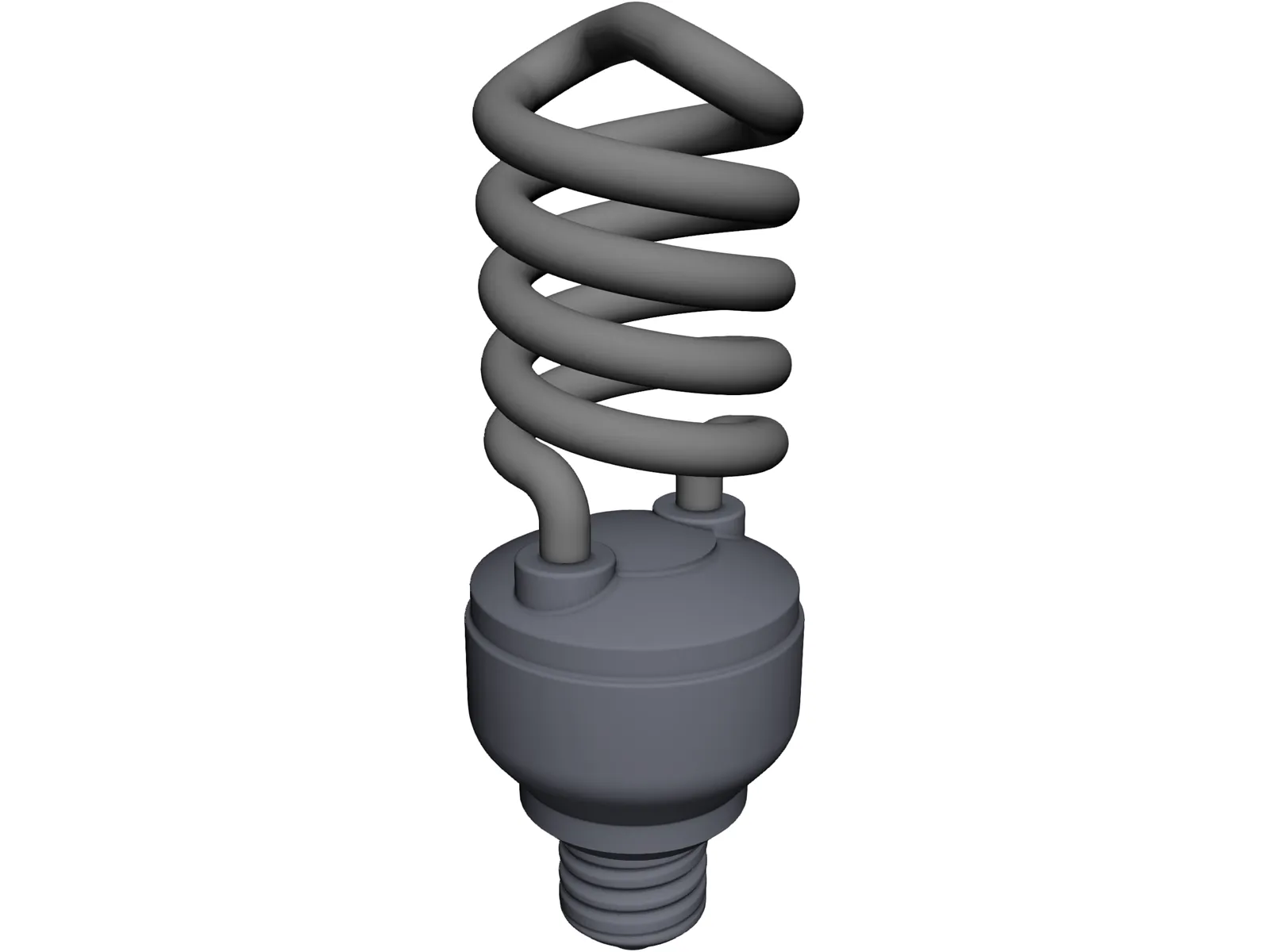 E27 Fluorescent Lamp 3D Model main preview