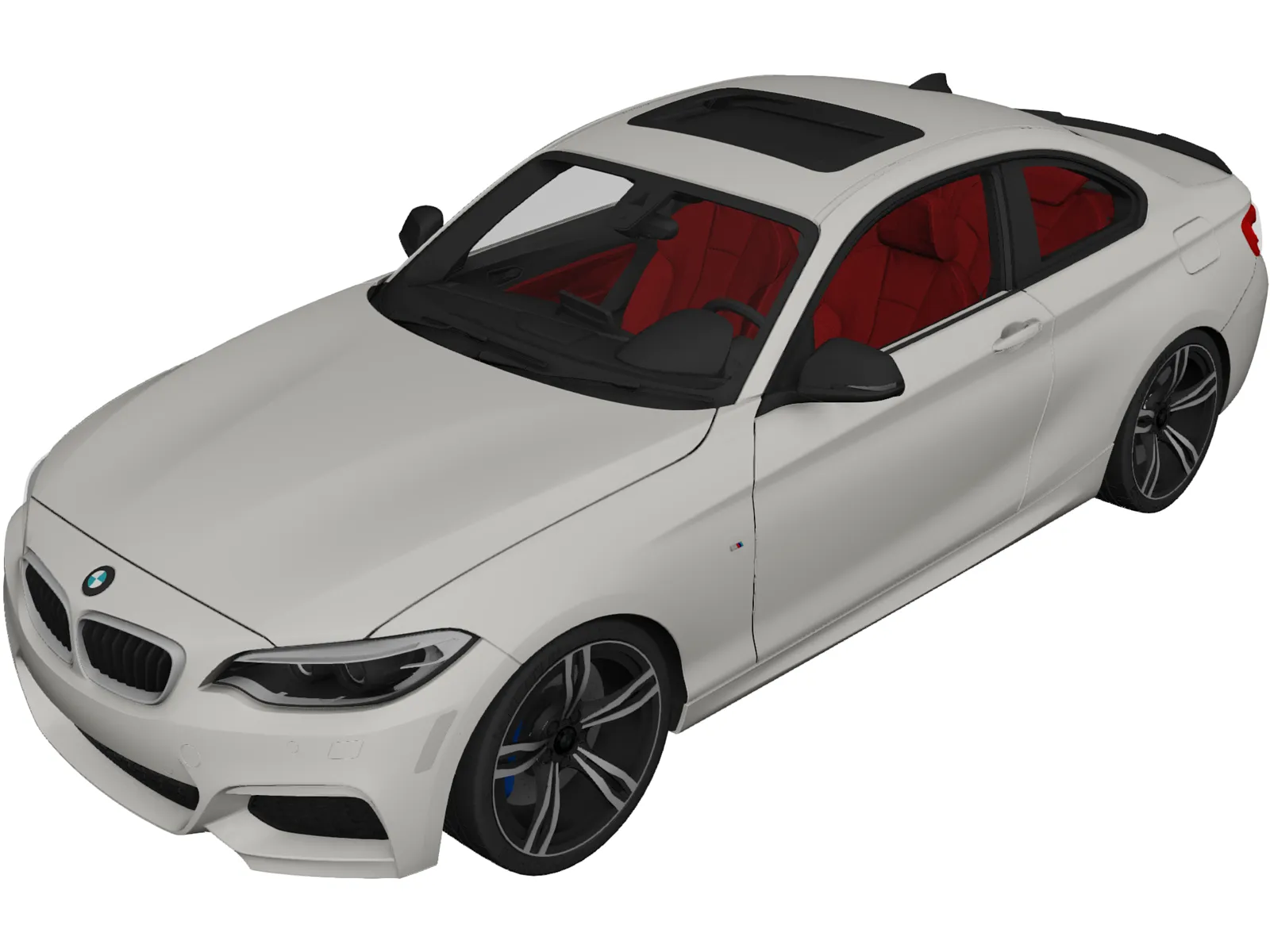 BMW 235M 3D Model main preview