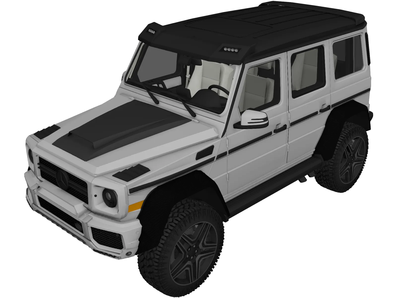 Mercedes-Benz G63 AMG 4x4 Squared 3D Model main preview