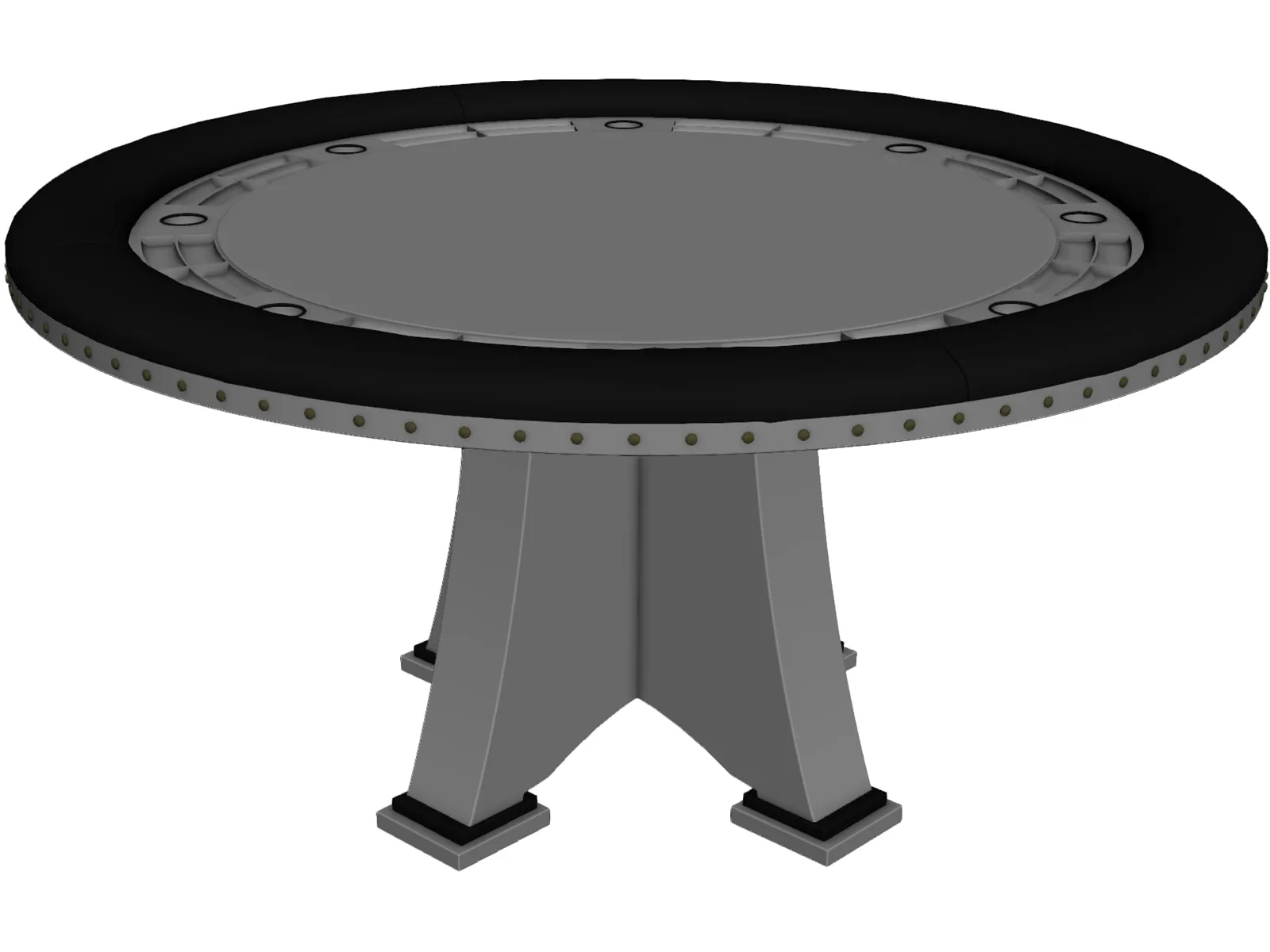 Poker Table 3D Model main preview