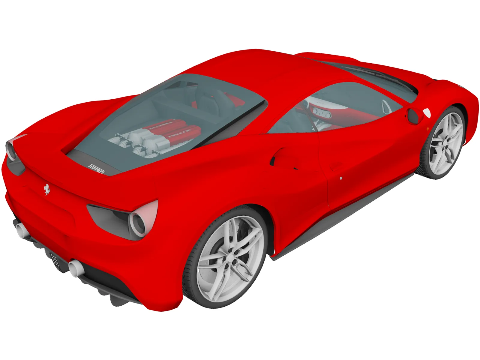 Ferrari 488 GTB (2016) 3D Model main preview