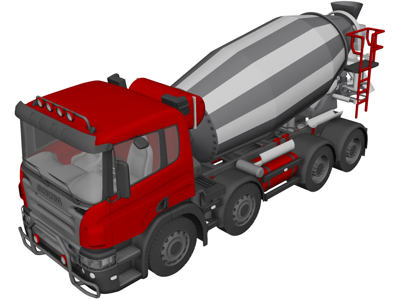 Scania Cement Truck 3D Model main preview