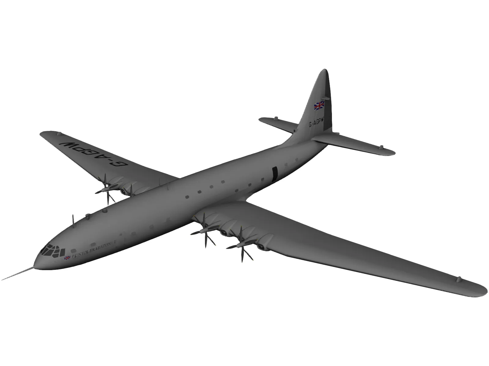 Bristol Brabazon 3D Model main preview