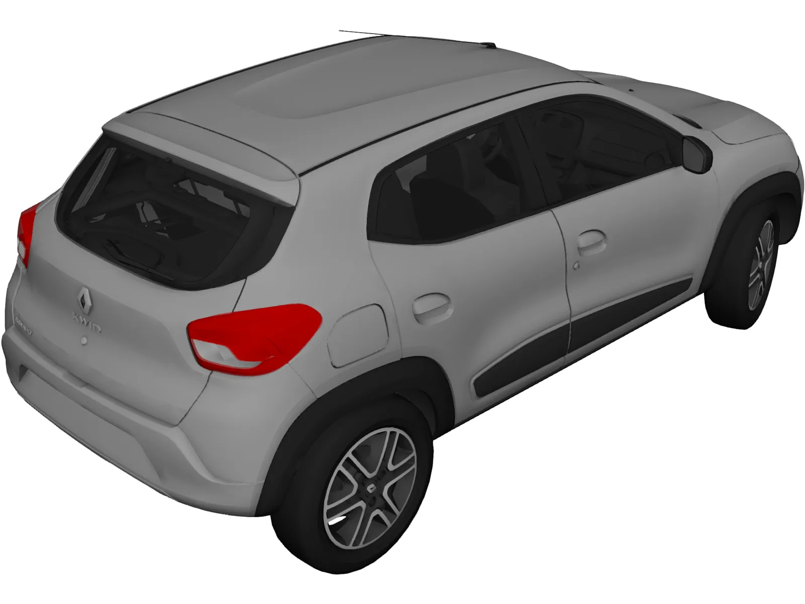 Renault Kwid (2017) 3D Model main preview