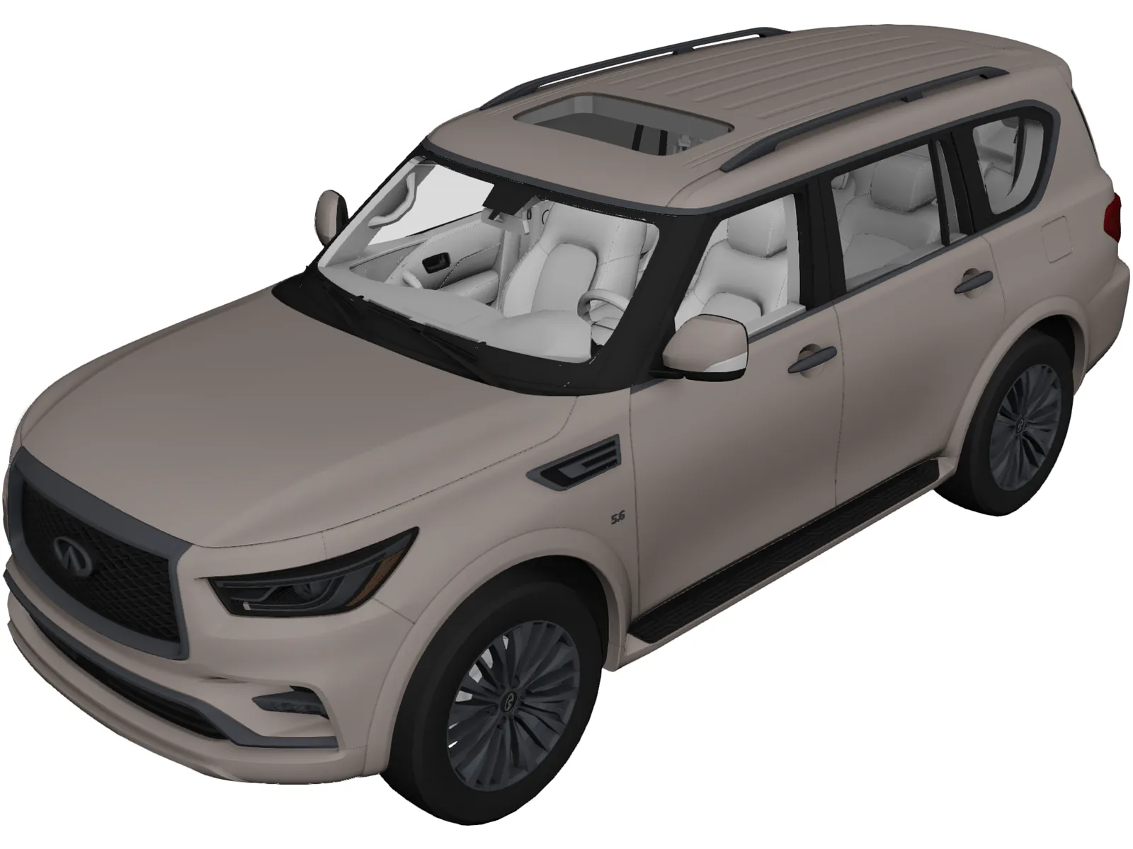 Infiniti QX80 (2018) 3D Model main preview